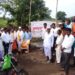पूला अभावी रस्त्यावर साचलेल्या पाण्याचे जलपूजन करून आंदोलन…….