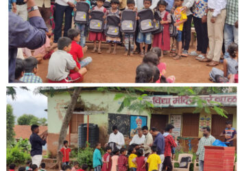 कोल्हापूरातिल बुरंबाळ गावातील होतकरू विद्यार्थ्यांना शालोपयोगी वस्तूंचे वाटप…!